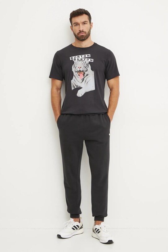Burton t-shirt bawełniany 243431 czarny AW24
