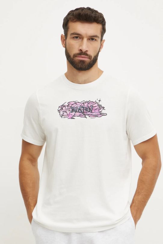 Burton tricou din bumbac 243421 alb AW24