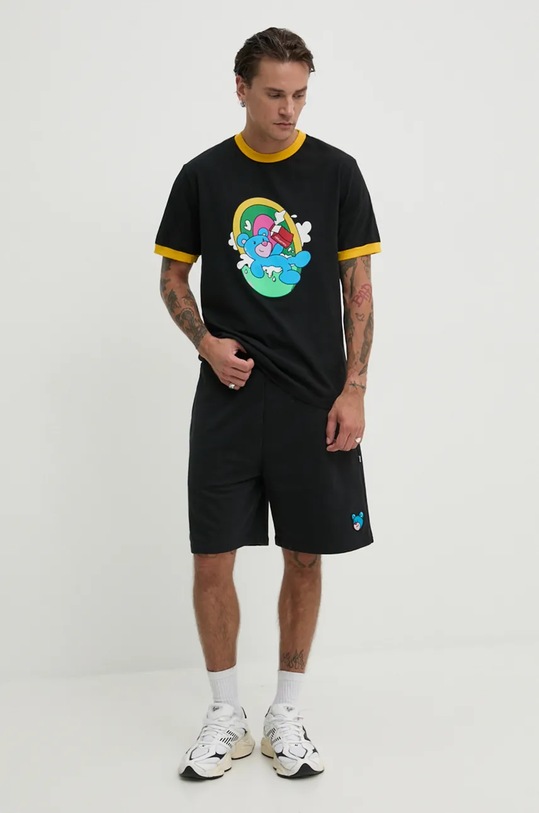 Bavlněné tričko Inbetweeners F4TWUATH017 černá AW24