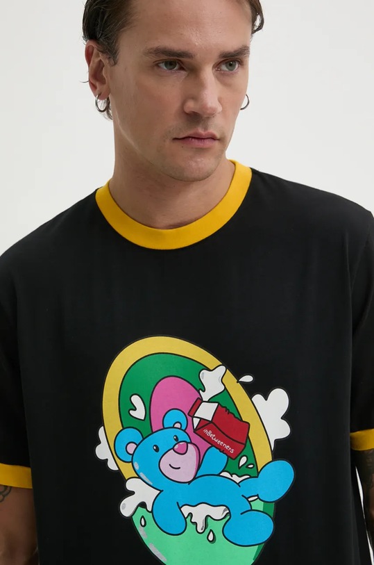 Bavlněné tričko Inbetweeners černá F4TWUATH017