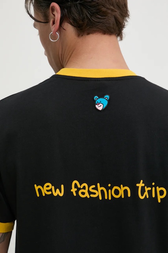 Bavlněné tričko Inbetweeners F4TWUATH017 černá