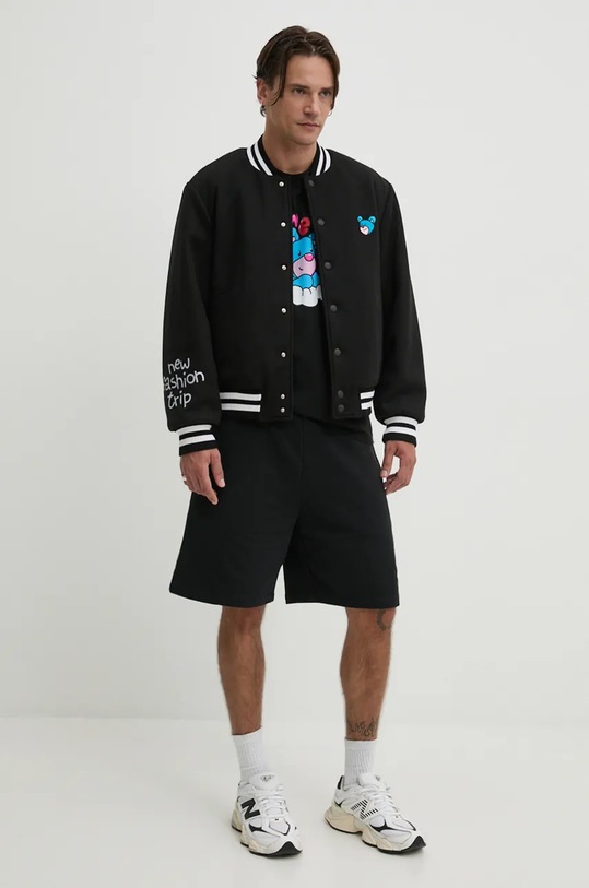 Inbetweeners t-shirt bawełniany F4TWUATH023 czarny AW24