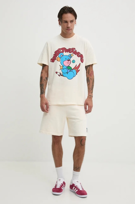 Одяг Бавовняна футболка Inbetweeners F4TWUATH042 бежевий