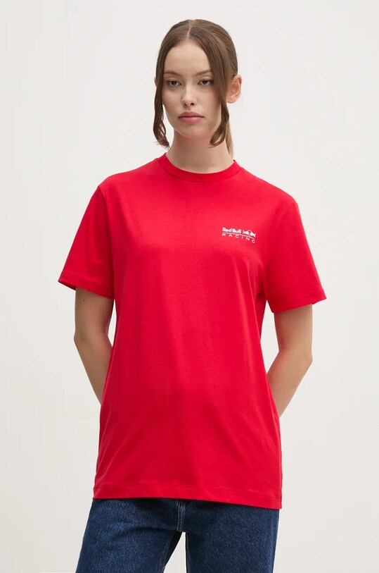 Red Bull Racing x Pepe Jeans t-shirt bawełniany RU500003 czerwony
