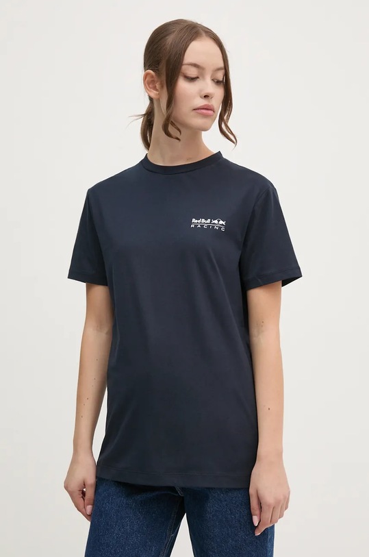 Red Bull Racing x Pepe Jeans t-shirt bawełniany RU500003 granatowy