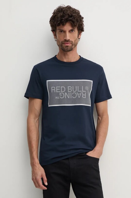 Хлопковая футболка Red Bull Racing x Pepe Jeans Red Bull Racing x Pepe Jeans RU500004 тёмно-синий AW24