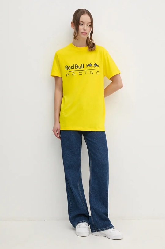 Bavlněné tričko Red Bull Racing x Pepe Jeans žlutá RU500005