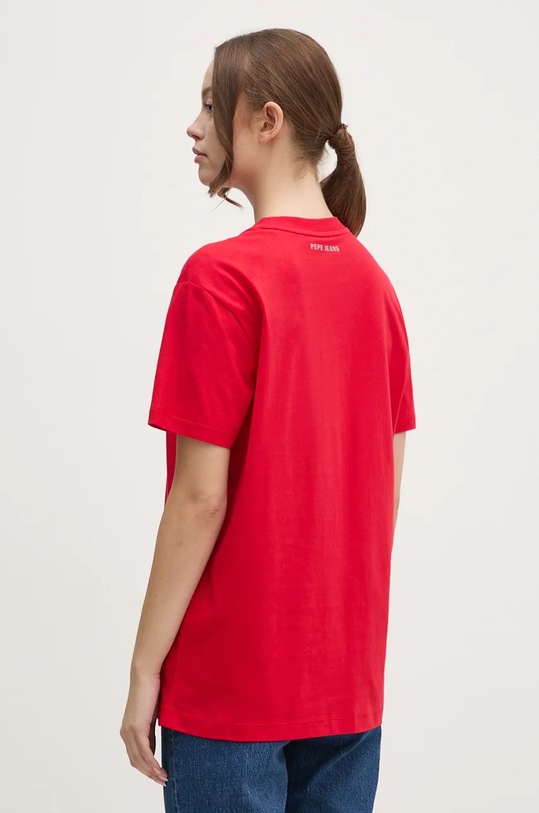 Red Bull Racing x Pepe Jeans t-shirt bawełniany RU500005 czerwony