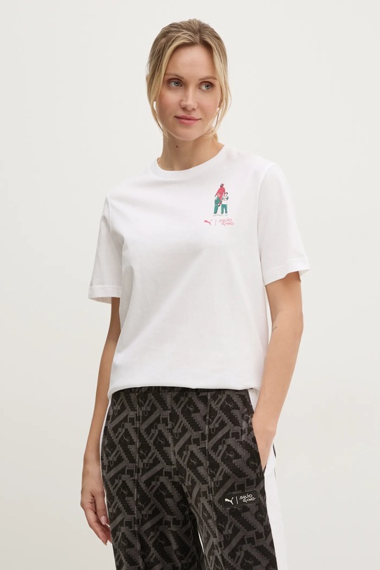 Îmbrăcăminte Puma tricou din bumbac PUMA X SQUID GAME 627426 bej