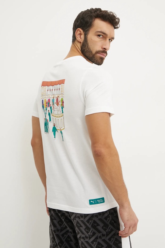 Puma tricou din bumbac PUMA X SQUID GAME bej 627426