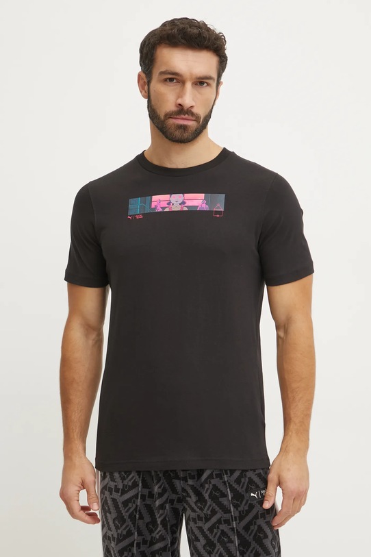 Puma tricou din bumbac PUMA X SQUID GAME negru 627426