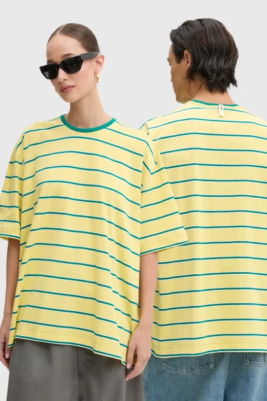 Sunnei tricou din bumbac curele galben RTWXJER008