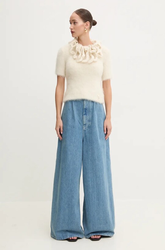 Одяг Вовняний светр Sunnei RTWXKNW008 бежевий