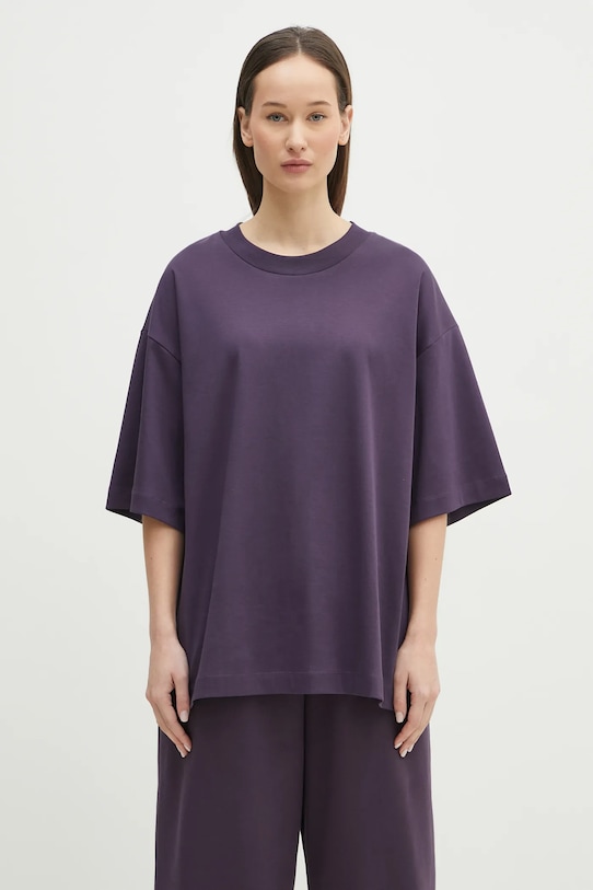 Pangaia pamut póló 10002012 lila AW24