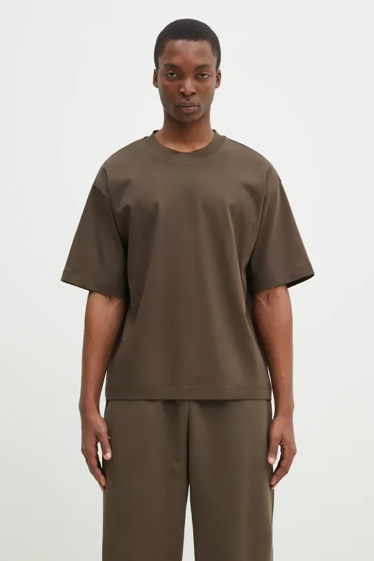 Pangaia cotton t-shirt relaxed green 10002012