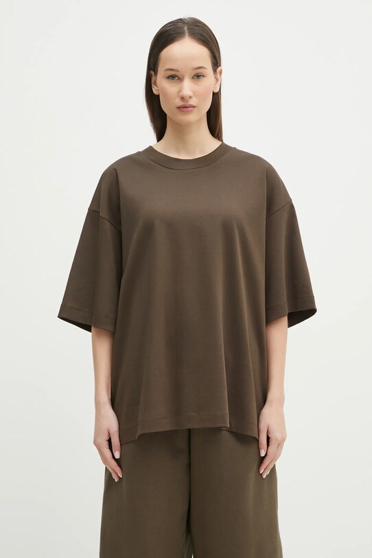 Bavlněné tričko Pangaia 10002012 zelená AW24