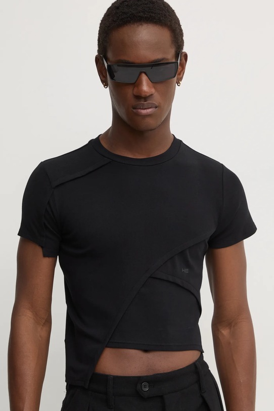 Odzież Heliot Emil t-shirt HE.W.09.024.C01.BLK01 czarny