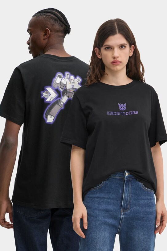 Бавовняна футболка Converse x Transformers бавовна чорний 10027822.A01