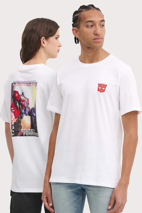 Converse t-shirt bawełniany x Transformers nadruk beżowy 10027823.A01