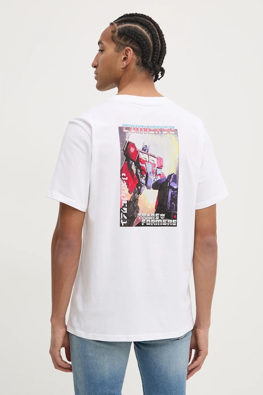 Converse t-shirt bawełniany x Transformers 10027823.A01 beżowy AW24