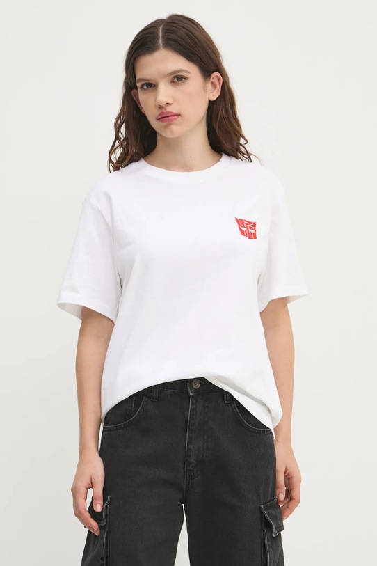 Odzież Converse t-shirt bawełniany x Transformers 10027823.A01 beżowy