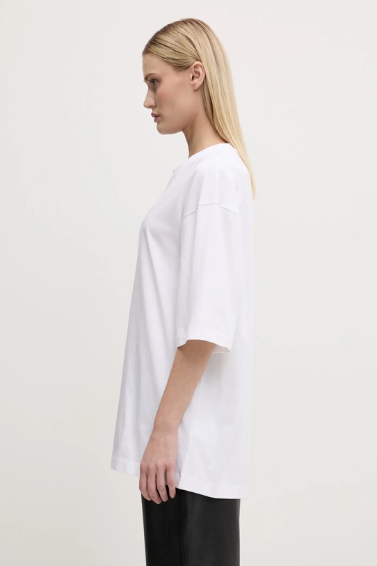 Filling Pieces t-shirt bawełniany Boxy Embroidered biały 74413791901