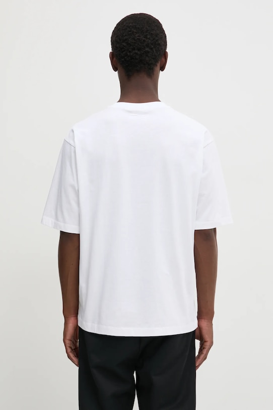 Bavlněné tričko Filling Pieces Boxy Embroidered 74413791901 bílá