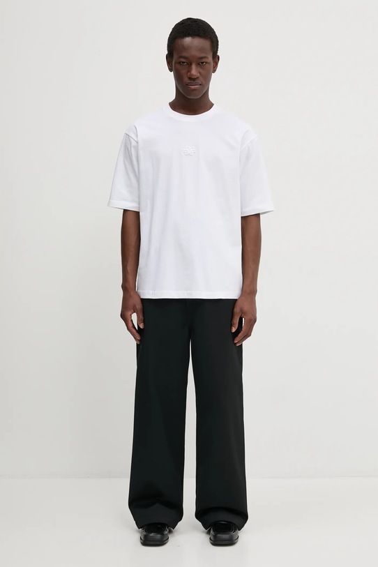 Filling Pieces t-shirt bawełniany Boxy Embroidered 74413791901