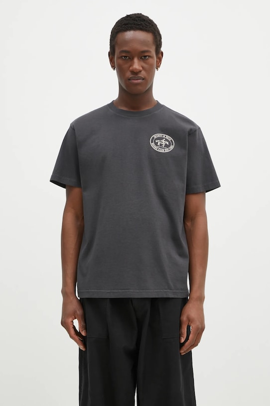 Sporty & Rich t-shirt in cotone Riding Club rilassato nero TO043512244BA02