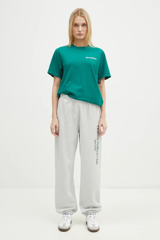 Sporty & Rich cotton t-shirt Health Is Wealth TO043516300GR03