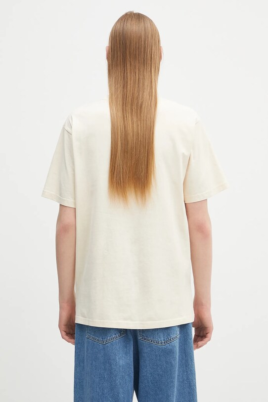 Памучна тениска Sporty & Rich NY Health Club TO043514043CR01 бежов