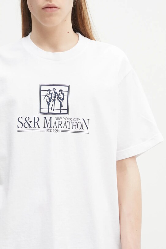 Sporty & Rich tricou din bumbac NY Marathon TO043514133WH01