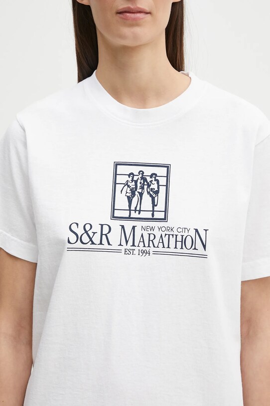 Sporty & Rich tricou din bumbac NY Marathon TO043514133WH01