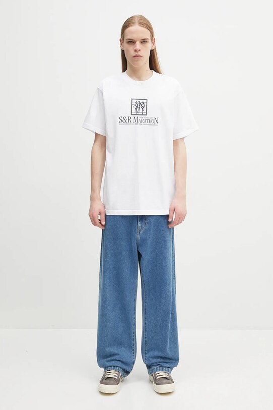 Sporty & Rich tricou din bumbac NY Marathon TO043514133WH01