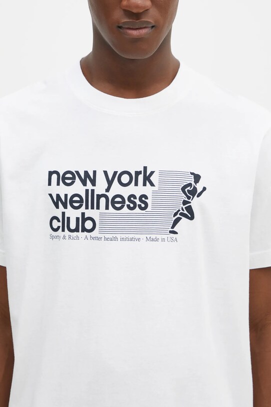 Bavlnené tričko Sporty & Rich USA Wellness Club TO043506128WH01