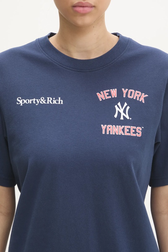 Sporty & Rich t-shirt bawełniany Home Run granatowy TO043505300BL32