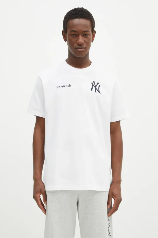 Sporty & Rich t-shirt in cotone Champions rilassato bianco TO043505633WH01