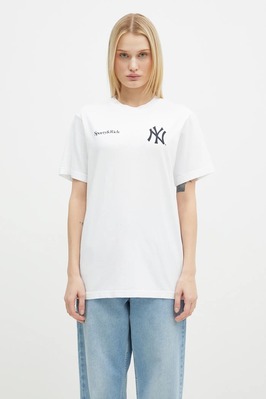 Sporty & Rich t-shirt in cotone Champions TO043505633WH01 bianco AW24