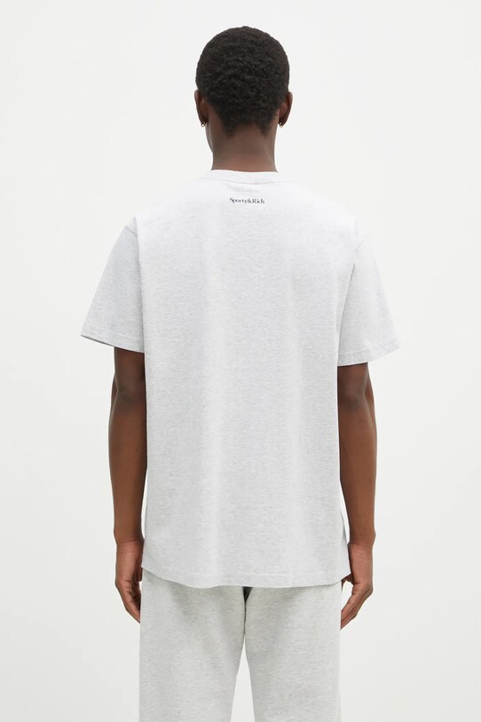 Bavlněné tričko Sporty & Rich League TO043505634GY03 šedá