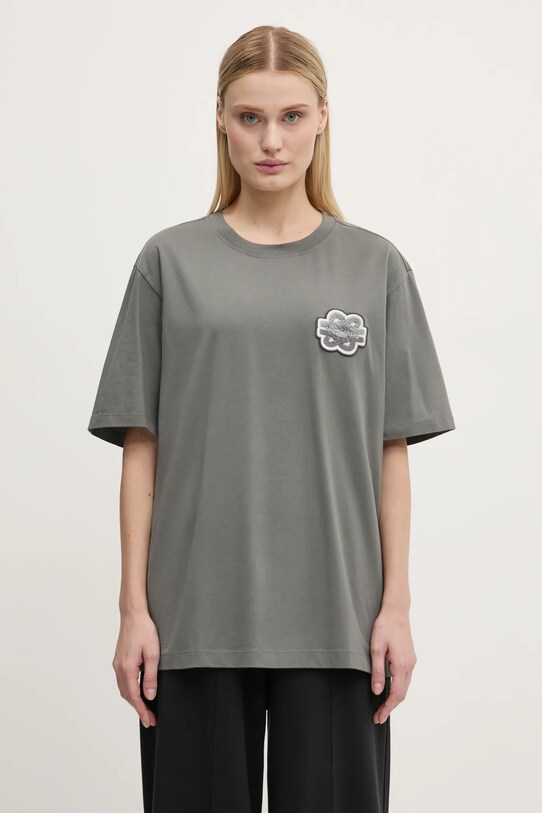 Bavlněné tričko Filling Pieces Gowtu Gun 74433926002 šedá AW24