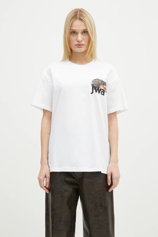 Bavlnené tričko JW Anderson Jwa Hedgehog T-Shirt JT0256.PG0772.001 biela AW24