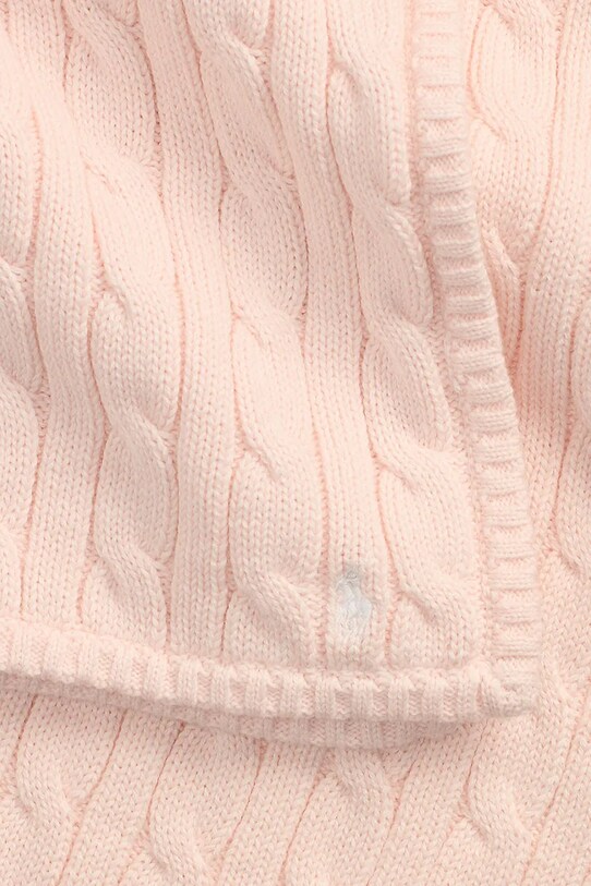 Polo Ralph Lauren kocyk bawełniany niemowlęcy 320966893003 różowy AW25