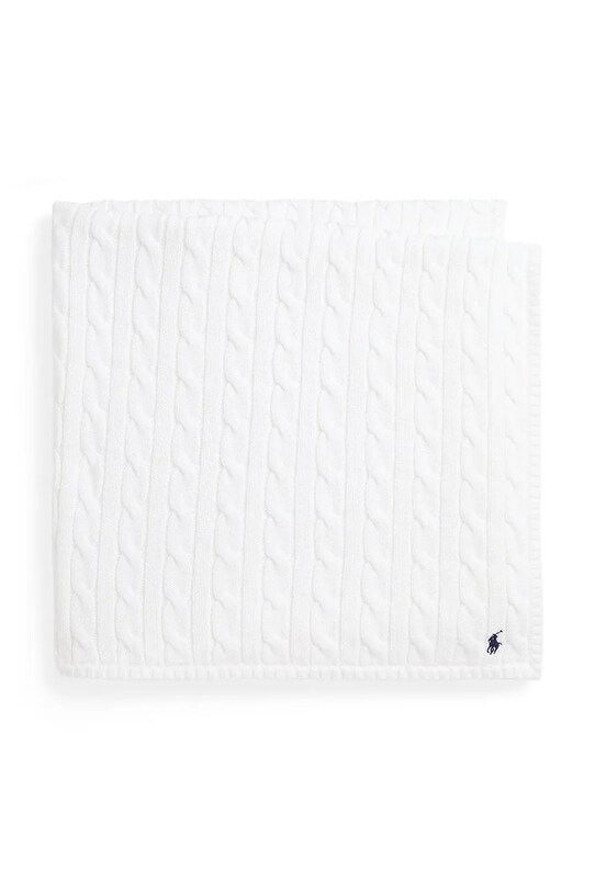 Detská bavlnená deka Polo Ralph Lauren biela 320966893004