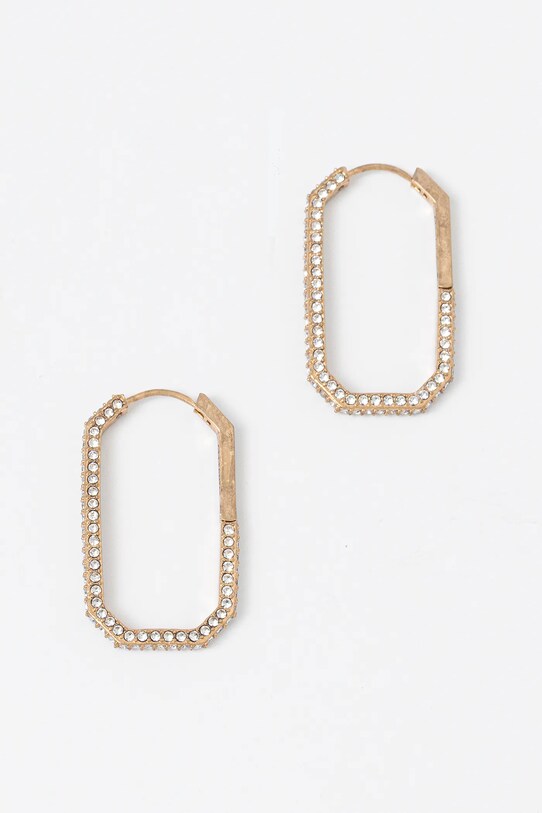 Náušnice AllSaints zirkonie zlatá 37527086BRS711