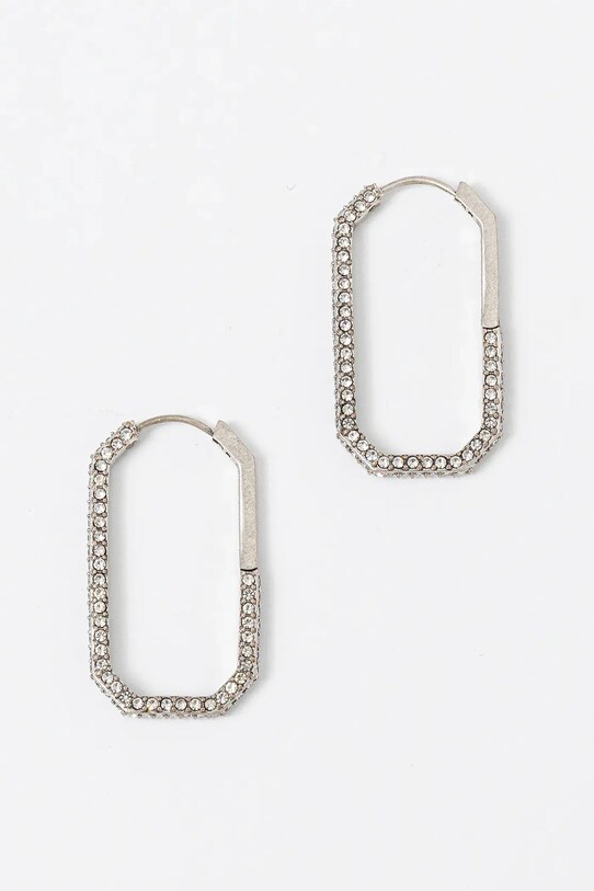 Σκουλαρίκια AllSaints ζιρκόνια ασημί 37527086SLV041
