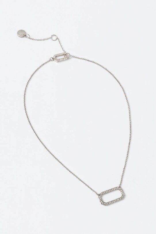Κολιέ AllSaints ζιρκόνια ασημί 37527135SLV041