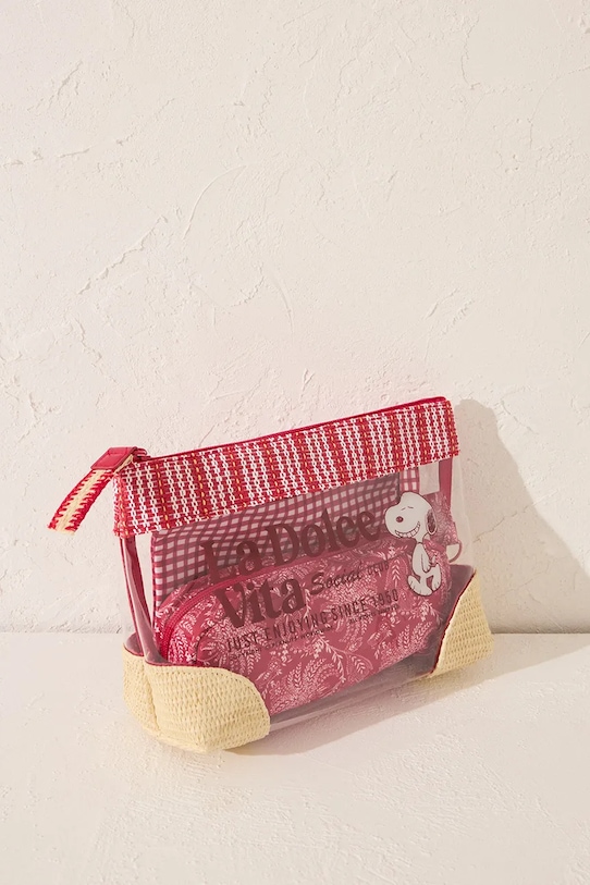 Akcesoria women'secret zestaw kosmetyczek 4849270 czerwony