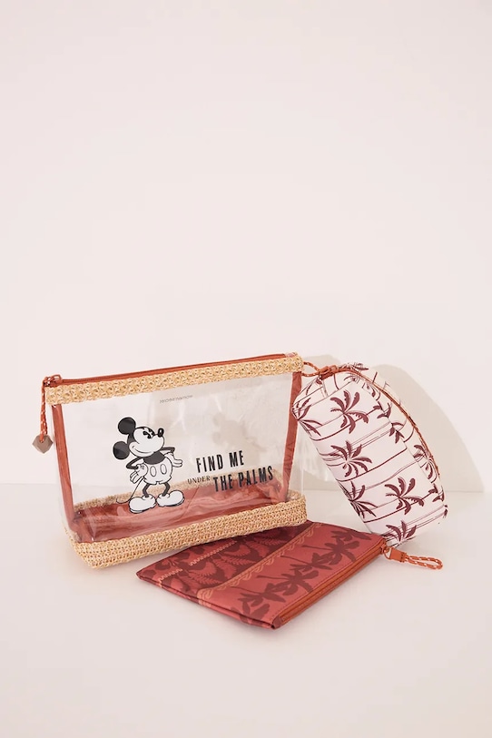 women'secret zestaw kosmetyczek MICKEY 3-pack brązowy 4849283