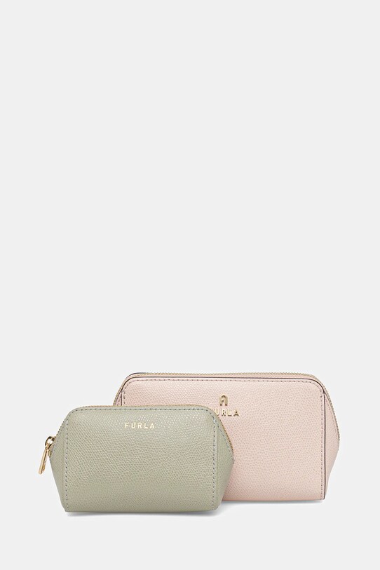 Kožená kosmetická taška Furla 2-pack růžová WE00453.ARE000.4050S