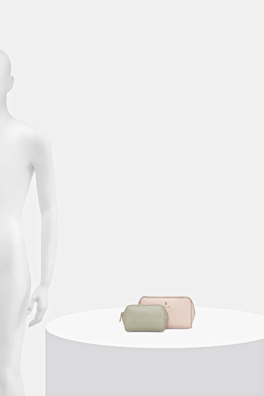 Kožená kosmetická taška Furla 2-pack WE00453.ARE000.4050S růžová